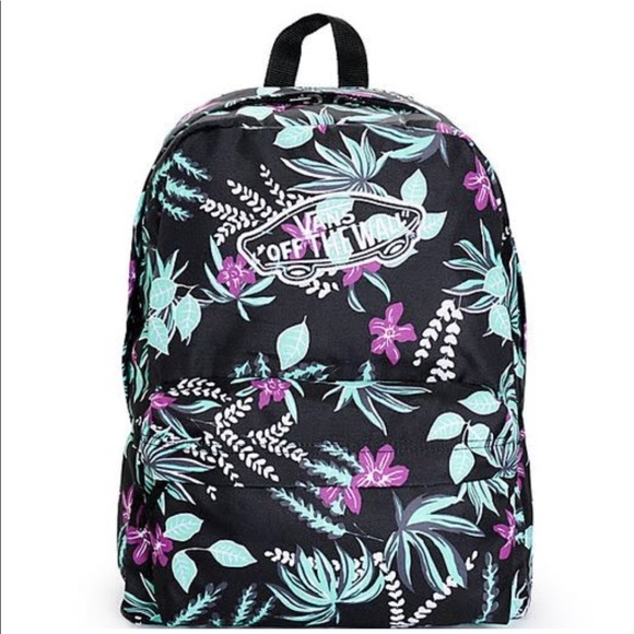 vans flowers backpack